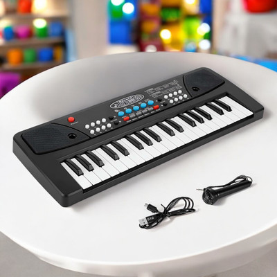 Kid Kraze 37-Key Musical Piano Keyboard with Microphone Songs Recording for Kids_B343(Black)