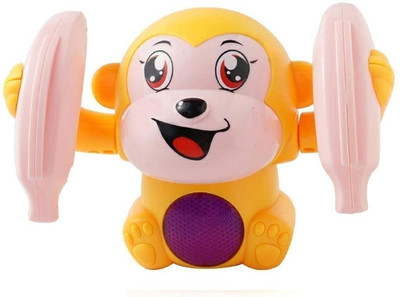 RRCollection 360 Degree Rotating Monkey with Dance Moves, Lights, and Music(Multicolor)