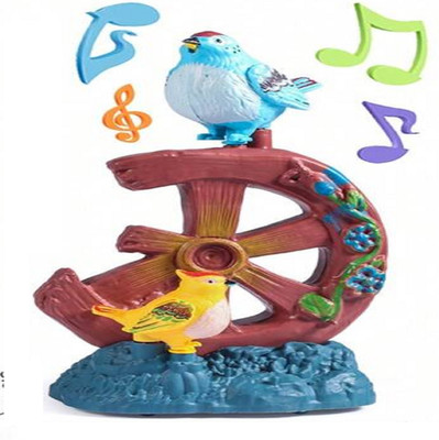 KTRS Simulation Bird In Cage With Sound And Motion, Electronic Sound-Control(Multicolor)