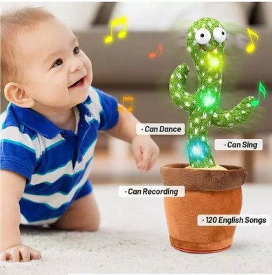 Seashot Talking & Dancing Cactus|Can Sing Wriggle & Repeat What You Say |(Multicolor)