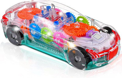 Xcillince Toys 3-D Super Transparent Car Toy ,Gear Simulation Mechanical Car,_a13(Multicolor)