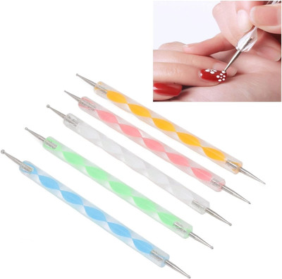 Luster Shine Multicolor Nail Art Dotting Tool Set(Multicolor)