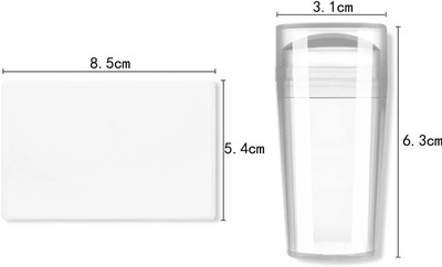 Neycare HD Soft Silicone Jelly Nail Stamper Scraper Nail Art Tool Nail Art Stamper Kit(Transparent)