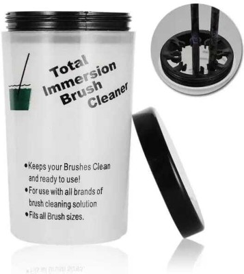 NAILWIND Nail Art Brushes Holder Remover Cup Immersion Brush Cleaner Bottle Container(White, Black)