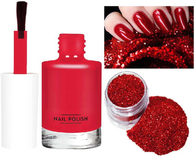 Luster Shine Nail Paint Velvet Matte Polish Loose Glitter Perfect for Nail Art(2 Items in the set)