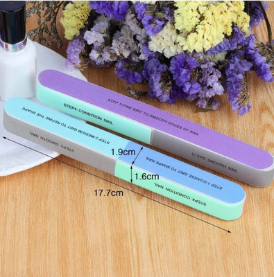 Pink Planet 7 ways nail buffer block shiner filer/nail filer(Color may vary)