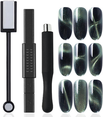 RUBY FACE Professional 3D-9D Nail Magnetic Pens Sticks Cat Eye Nail Art Magnet Tool Set(3,multicolor)