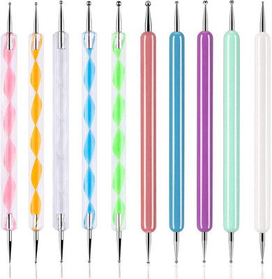 BOLT 10PCS Dotting Tools Set for Nail Art,(multicolour)