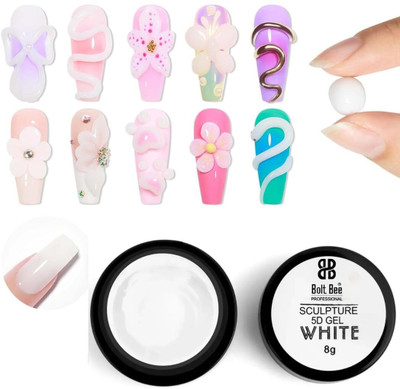 BOLT BEE 5D Sculpting Gel for Nails 3D CARVING gEL(White)