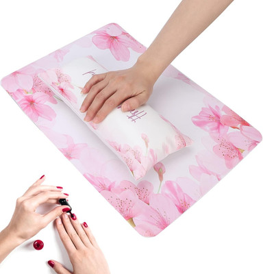 RUBY FACE Nail Art Hand Pillow Mat Set,Hand Cushion Pillow Rest PU Nail Hand Pillow Pad,(Manicure Hand Rests Table Mat Nail Art Cushion Arm Rest Holder Pad Cushion Salon)
