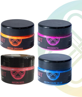 Joy Art Neon Pigment 2.0 Set of 4 Powder Pigments � 20g Each(Fluorescent 3)