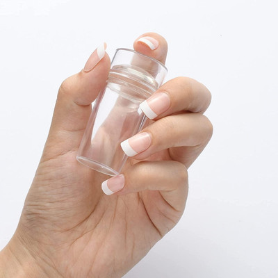 JANOST Soft Nail Seal Stamp Silicone Stamper Nail Print Scraper(Transparent)