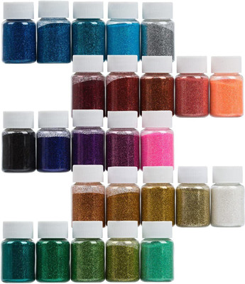 Snoogg Glitter for Crafts DIY Resin Art 30 Gram Each.450 Gram All(15 Color Set)