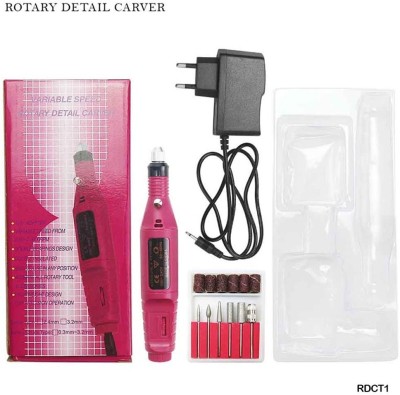 CraftNCreation Rotary Detail Carver Tool Kit For Manicure And Pedicure(Dark Pink)