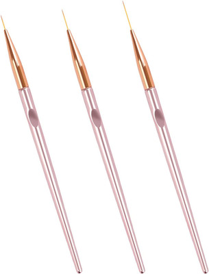 KIRA 3PCS Nail Liner Brush Nail Design Brushes Thin Nail Art Brush Liner Brush(Pink) deal from flipkart KIRA 3PCS Nail Liner Brush Nail Design Brushes Thin Nail Art Brush Liner Brush(Pink) deal from flipkart
