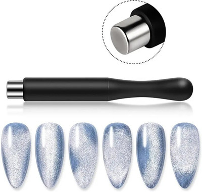 NPAH 3D Cat Eye Nail Magnet Stick Set | DIY Gel Polish Magic Pen Tool(Black)