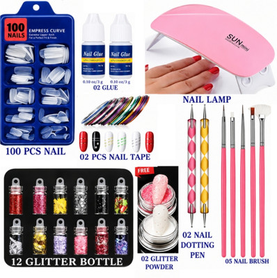 lip ray Complete DIY Nail Design Combo Tool Kit(MULTICOLOR)