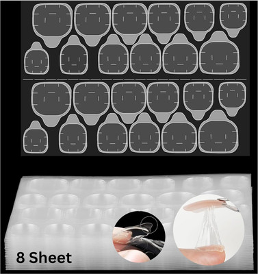 MYN 192 Double-Sided Nail Glue Tabs, Nail Glue & Nail Stickers for Nail Art(Transparent)