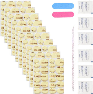 HANNEA Press On Nail Adhesive Tabs 240Pcs With Files Applicator And Alcohol Pads Set(Classic White)