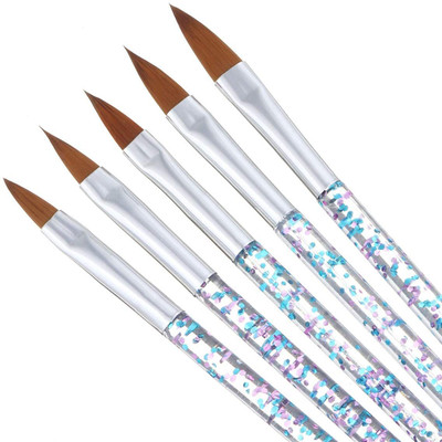 Coscelia Nail Art Brush, Acrylic UV Gel Glitter Drawing Painting Brushes Crystal Handle(Multicolor)