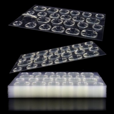 BM RETAIL Adhesive Tabs Waterproof Breathable Glue Tabs Double-Sided Nail Jelly Sticker(10 SHEETS Transparent)