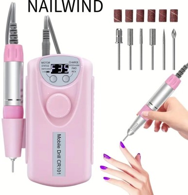 NAILWIND nail Care Kit, Nail Drill Machine Portable Rechargeable Electric Nail Drill Pen(for Manicure Nail Gel Polisher Nail Art Equipment Nail Tools)