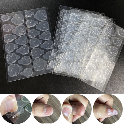 TBC 5 Sheets (120pcs) Double-side Nail Glue Sticker, Stick on, Glue Tabs(transparent)