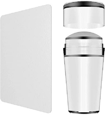 Neycare Stamper Heads, 100-Time Using Soft Nail Stamper Kit(Transparent)