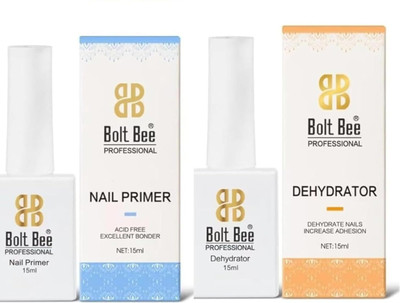 BOLT BEE Nail Primer and Dehydrator Soak Off UV LED Gel Nail Polish set for Nail Art(Multicolor)