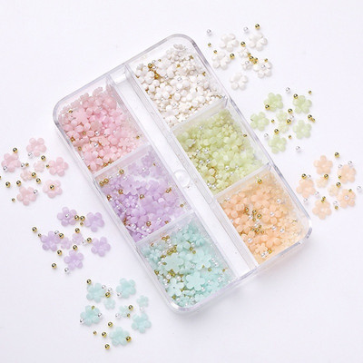 she pro 6 Grids/1 Box DIY Nails Accessories UV Color Change(Multicolor)