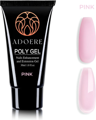 Adoere Professional PolyGel Clear Fast Building Nail Enhancement & Extension Gel Polish(PINK)