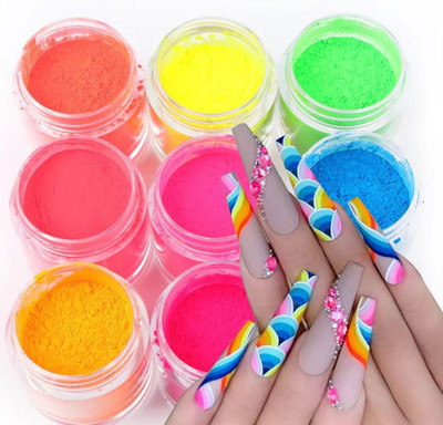 GABBU New Neon Pigment Powder Set For Eyeshadow And Nail Art Powder 9 g(multi color)