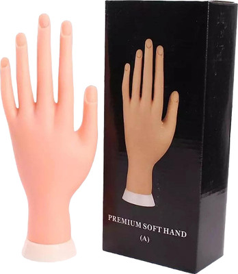Das Dnails 1pc Soft, flexible Plastic Fake Hand for Nail Art Practice(Natural)