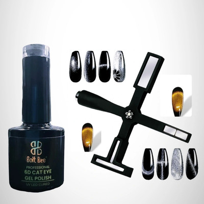 BOLT BEE Cat Eye Uv Gel Nail Polish With 5 in 1 Combo(Gold)