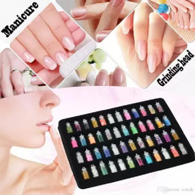ShopCircuit Glitter and Set for mail Art Set of 48(Multicolor)