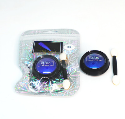 kulis Chrome Powder Metallic Mirror Effect Holographic Aurora Chameleon Pigment CP09(Blue)