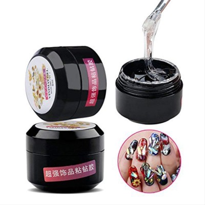 NAILWIND Nail Rhinestone Glue for Nails Super Strong Gel Nail Glue for Nail art 3D Nail(CLEAR)