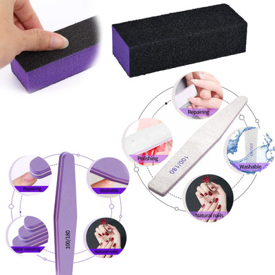 Sminakh BUFFER NAIL ART COMBO OF 3, 1 BLOCK BUFFER , 1 SOFT BUFFER, 1 HARD BUFFER(MULTI COLOUR)
