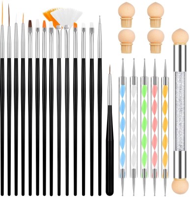 RUBY FACE 21 Piece Nail Brush Set, Nail Art Brush, Professional Acrylic Nail Art Brush(multicolor)