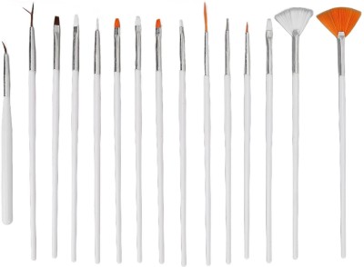 EZELFLOW BEAUTY 15pcs Nail Art Design Painting Drawing UV Polish Brush Tools Set Kit(MULTICOLORS)