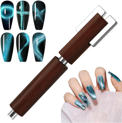 Scheibe Cat Eye Magnet for Nails,Multifunctional Nail Magnet(Brown)