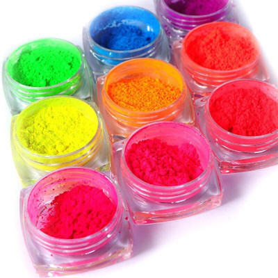 gfsu - go for something unique New HD Premium Effect Nail Art UV Glow Neon Pigment Powder(multi color)