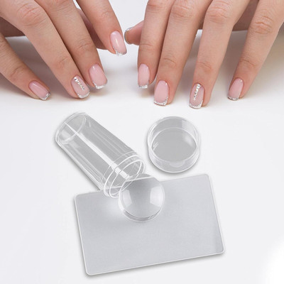 JANOST 100%Best Nail Seal Stamp Silicone Stamper Nail Print Scraper(Transparent)