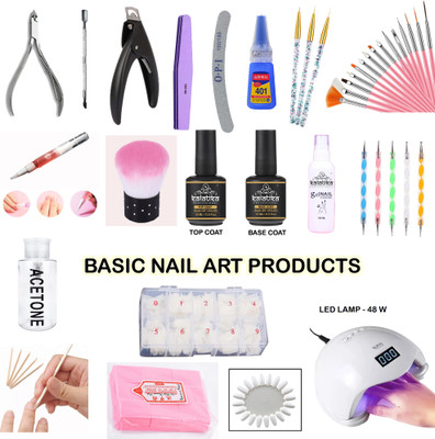 KALATIKA Nail Art Kit All Basic Tools Combo(Multicolor)