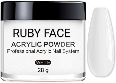 RUBY FACE Professional Acrylic Nail Powder 28g for Acrylic Nails Extension Nail Art 1 pcs(white)