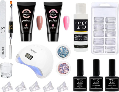 Coscelia Poly Nail Extension Gel Kit | Nail Art Tools | UV Nail Art Kit Extension Set(Multicolor) deal from flipkart Coscelia Poly Nail Extension Gel Kit | Nail Art Tools | UV Nail Art Kit Extension Set(Multicolor) deal from flipkart