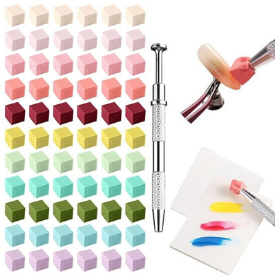 El Syco 98 pcs Professional Nail Art Gradient Kit with Metal Sponge Pen(Multicolor)