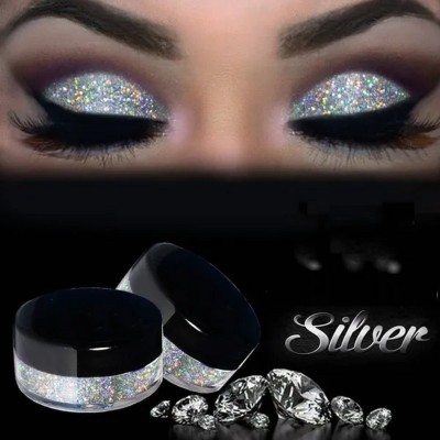 tanvi27 White Glitter Powder Great for Eyeshadow, Makeup, Body Tattoo, Nail Art and More(WHITE)