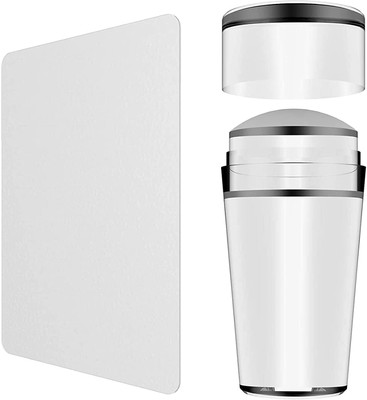 PROREDCHERRY Soft Silicone Jelly Nail Stamper Scraper Nail Art Tool Nail Art Stamper Scraper(CLEAR)