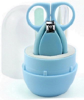 HuddiBABA 4-in-1 Babies Grooming Kit - 1 Nail Scissors, 1 Nail Clipper, 1 Nail File & 1 Tweezer - Grooming Manicure Pedicure Set for Newborns Infants Toddlers and Kids , Safe Precise